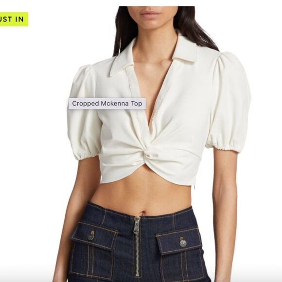 cinq a sept Tops - NWT Cinq à Sept Cropped Mckenna Top XS